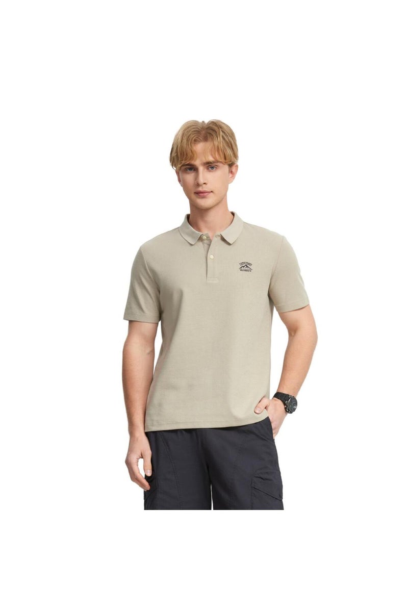 GIORDANO Brown Regular Fit Polo Shirt for Men - Image 2